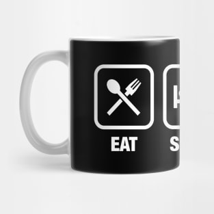 Eat Sleep Rage Barbarian TRPG Tabletop RPG Gaming Addict Mug